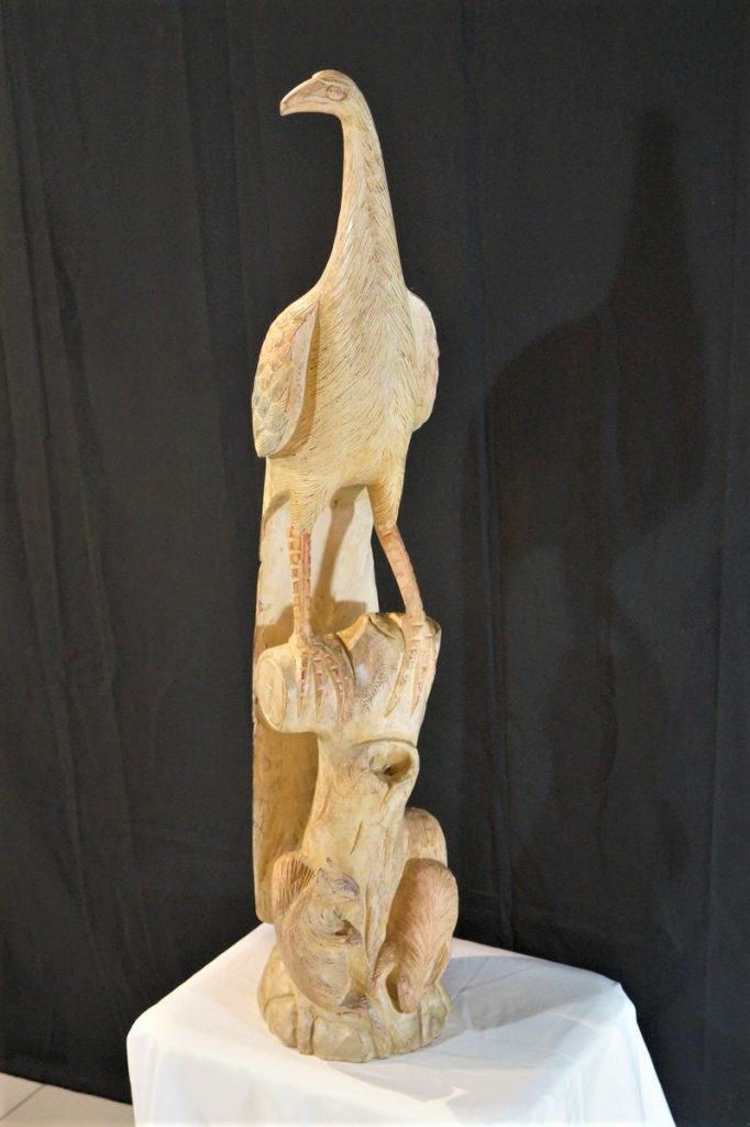 Scultura in Legno Pavone