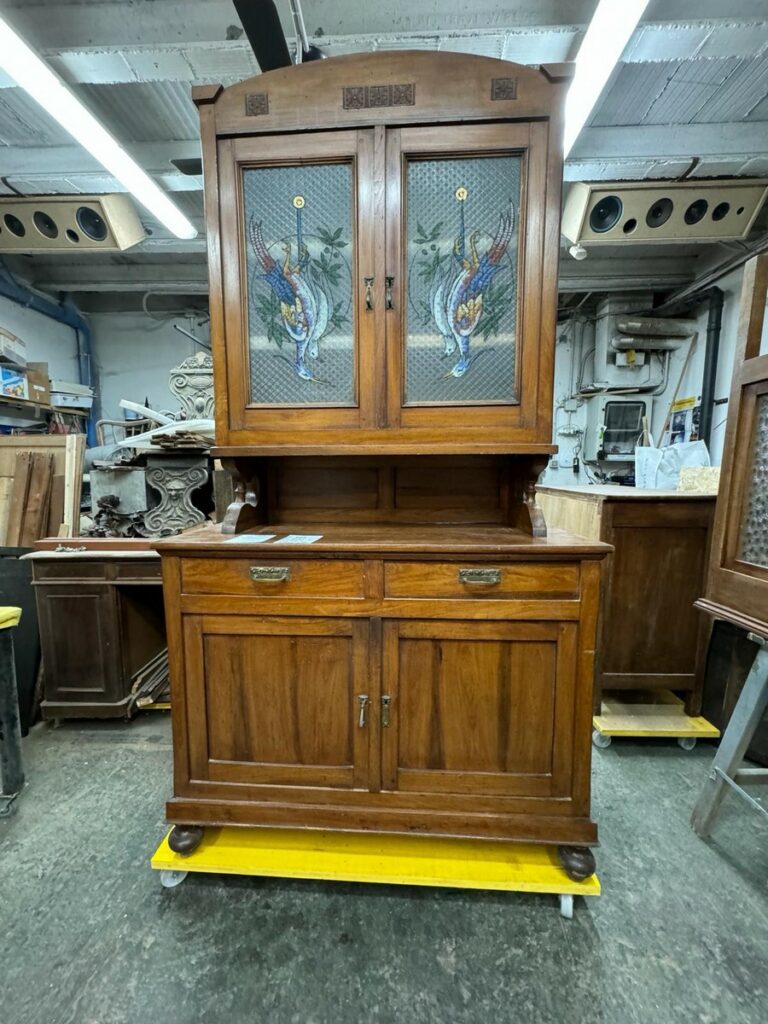 Credenza Liberty con Vetri Dipinti